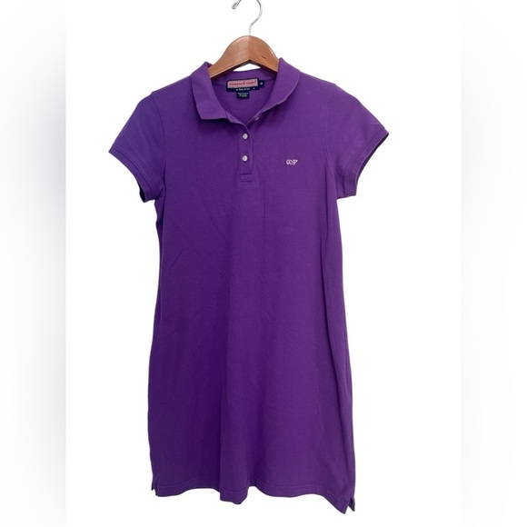 Vineyard Vines Women’s Tennis Golf Dress Polo Colar Purple Short Sleeve Medium - Picture 1 of 5